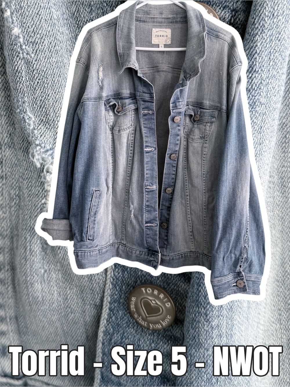 torrid Faded Blue Denim Jacket